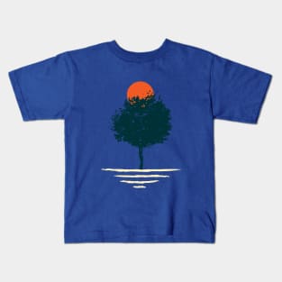 Minimalist Abstract Nature Art of Elegant Tree II Kids T-Shirt